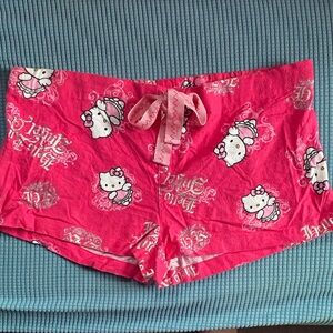 Hello Kitty Woman’s Pajama Shorts, lounging, SZ L, comfy cozy 100%cotton